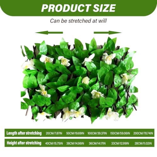 Valla de privacidad de madera extensible con orquídeas para decorar paredes de patio 3