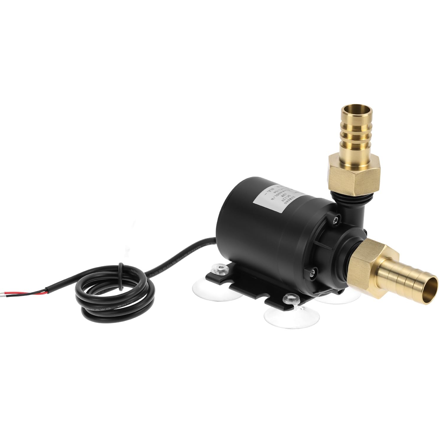 QWORK Bezszczotkowa pompa wodna DC 12 V 800 l/h, cicha pompa głębinowa z rdzeniem ceramicznym do akwarium, rdzenia pompy i zbiorników rybnych