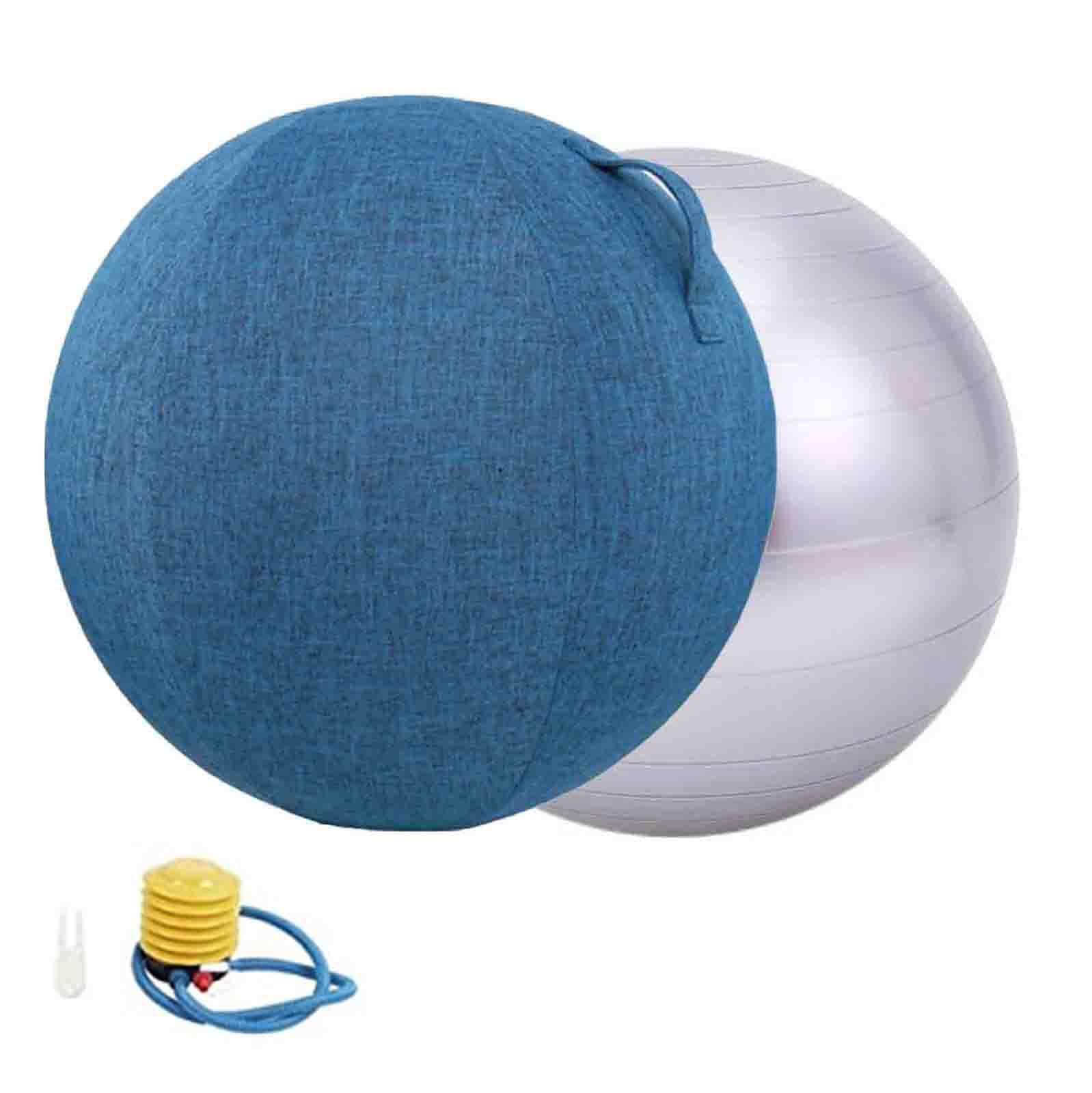 Sitzball Gymnastikball 55Cm 65Cm 75Cm, Ballstuhl Mit Ballauflage - Waschbarer Leinenbezug Sitzball Yoga Ball Für Zuhause, Zuhause & Büro Alternative Zum Stuhl,001,65cm