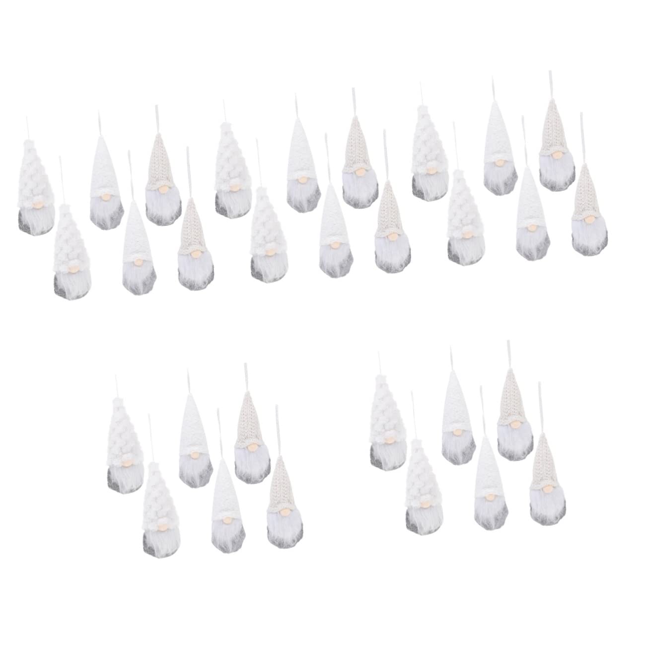 PRETYZOOM 30 Stück Weihnachtspuppe Kleiner Zwerg Weiße Weihnachtszwergpuppe Kleine Schwedische Zwerge Kleine Zwergfiguren Zwerge Dekoration Ornamente Weihnachtsbaumdekoration