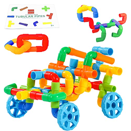 Opiniones y reviews de Juego conector educativo los mejores 10. 34 KUTOI - Juguetes de construcción de tuberías, tubos tubulares educativos de aprendizaje temprano, bloques de construcción para niños, juguetes STEM para niños de 3 años +...
