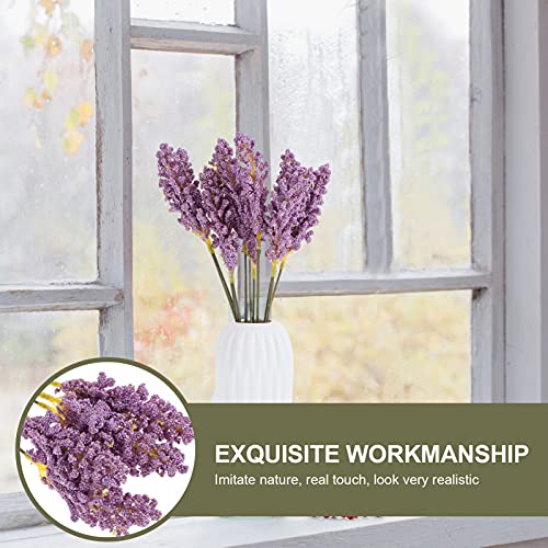 Ramo de 5 flores artificiales simulando trigo para decoración miniatura 4
