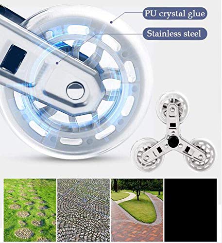 Tragbare, faltbare Einkaufstasche mit Rollwagen, Einkaufstrolley, wasserdicht, groß, leicht und stark, Pull/Push-Cart (D… – Bild 7