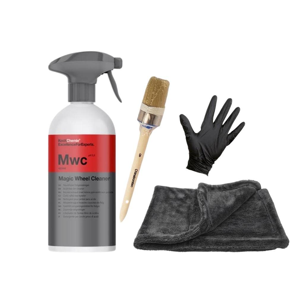 Koch Chemie Magic Wheel Cleaner Felgenreiniger 500ml Säurefrei Set (4-Teilig)