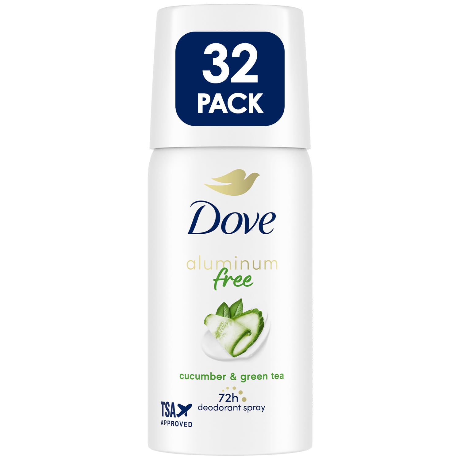 Amazon.com : Dove Aluminum-Free Deodorant, Travel-Size Spray 32