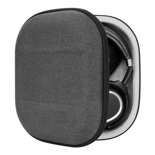Image of Geekria Shield Headphones Case Compatible with Bose QC Ultra II, Soundcore Space Q45, Skullcandy Crusher ANC 2 and More, Replacement Hard Shell Travel Carrying Bag with Cable Storage (Grey)