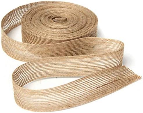 3 Rolls Natural Ribbon, 2CM*30M Natural Rustic Hessian Ribbon Jute Craft Parcel Ribbon for Gift Wrapping and Crafts