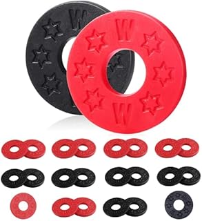 24 Pcs Guitar Strap Locks,Guitar Accessories,Silicone Rubber Guitar Strap Blocks,Guitar Locks for Locking Guitar Strap Red