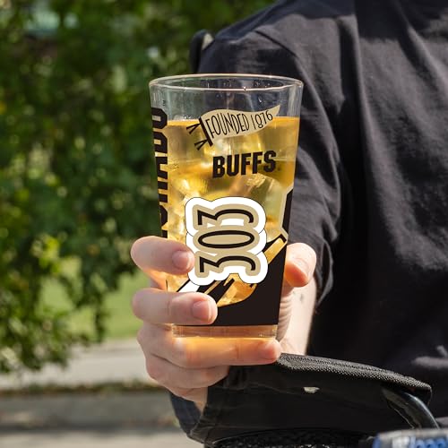 Image of Logo Brands NCAA 16 oz Pint Glass - Durable Glass With Bold Team Color- Chip-Resistant Rim Drinkware For Fans, Tailgates, Home Bars & Everyday Use