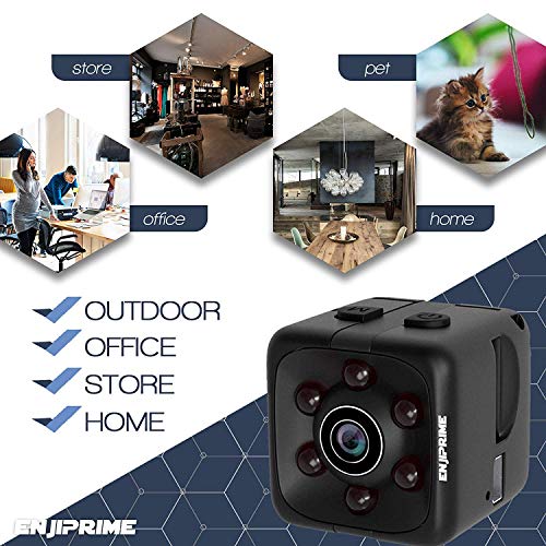 Spy Camera - Hidden Camera - Spy Camera Wireless Hidden- Nanny Cam Cop Cam - With 16 GB SD CARD Mini Cop Cam Action Cameras for Indoor or Outdoor, Home Office or Car Video Recorder HD and Night Vision