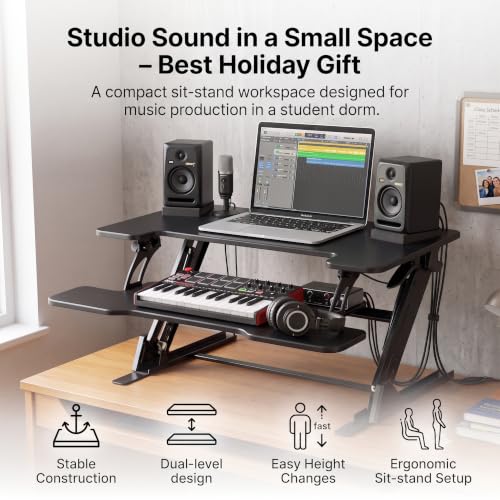 Image of Standing Desk Converter 36 x 24 Inches, Height Adjustable