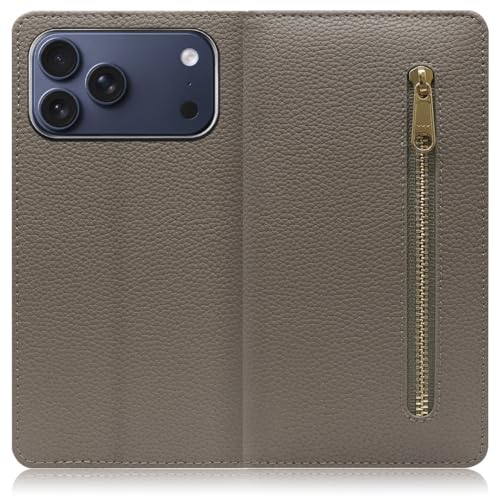 LOOF POCKET �{�v �t�@�X�i�[�t�� �蒠�^ �X�}�z�P�[�X for iPhone 17 Pro Max �p �P�[�X �J�o�[ �蒠�^�P�[�X �J�[�h���[ �}�O�l�b�g�Ȃ� �x���g�Ȃ� �|�P�b�g �t�@�X�i�[ [�O���[�W��]