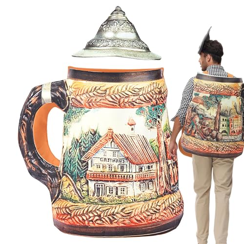 Déguisement chope de bière adulte pour combinaison de cosplay Oktoberfest