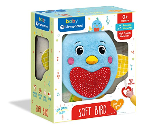 Clementoni Carillon Oiseau Soft Bird Peluche Musicale Développement des Emotions Moments de Détente Tissu Doux Facile à Accrocher pour Enfants Dès - vue 3