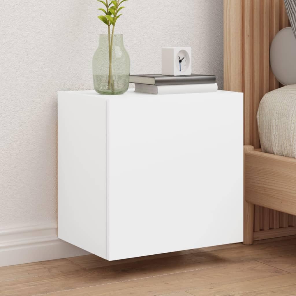 Armario de pared para TV, 2 unidades, color blanco, 40,5 x 30 x 40 cm, material de madera para salón, sala de entretenimiento