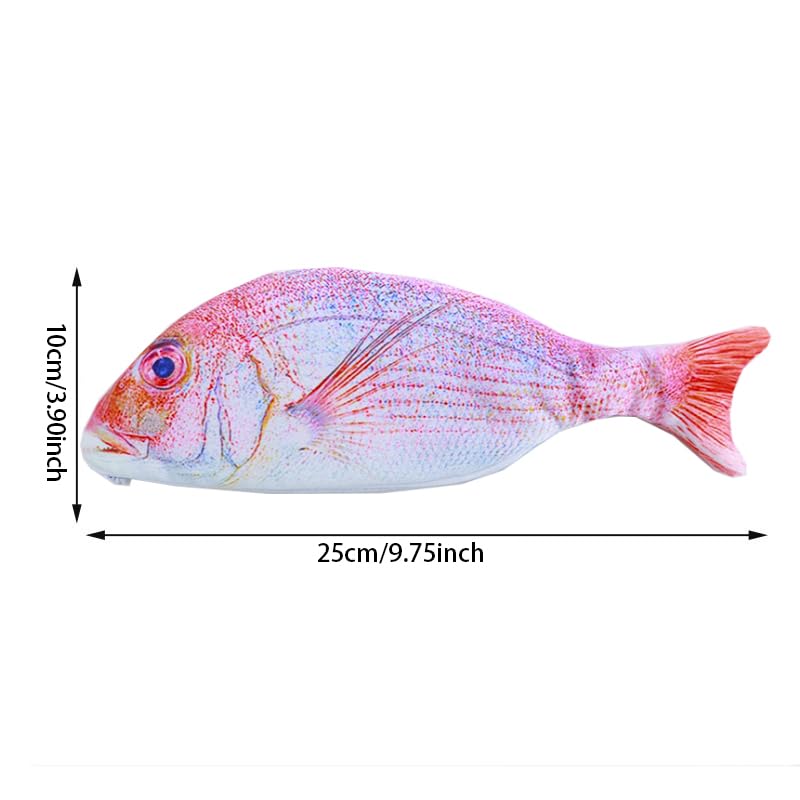 Image of 2pcs Fish Pencil Case Novelty Fish Pen Bag Fish Coin Purse Funny Pencil Case with Padded Thick Foam Lining Fish Gifts for University Classroom Supply(Vivid Style,Blue & Red)