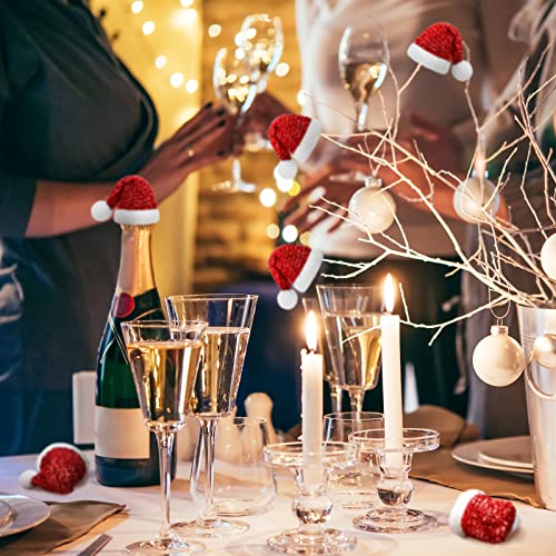 Mini chapeaux de Noël en peluche pour décoration de table et couvre-bonbons - 7