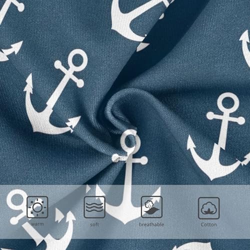 Cotton Toddlers Underwear Floral White Anchors Navy Blue Girl Panties Cute Fancy Kids Briefs Undies 2t3