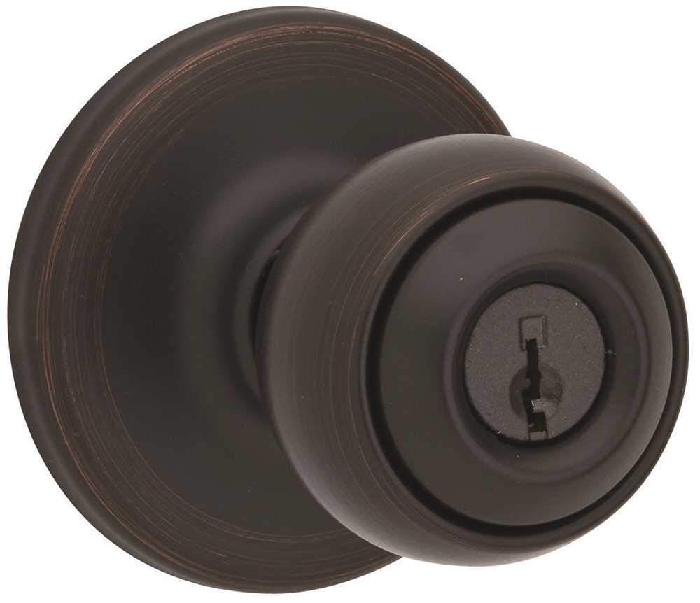 Cerradura de entrada Kwikset Polo en bronce veneciano para puertas principales