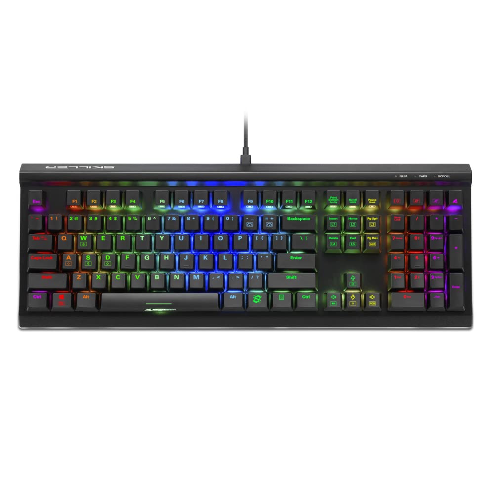 SHARKOON TECLADO GAMING (INGLES) SKILLER SGK60 MECANICO BLANCO