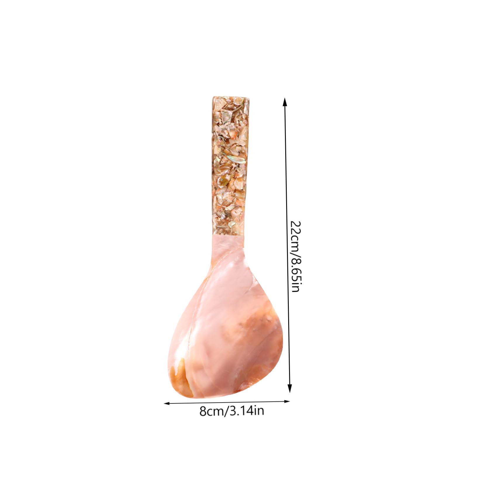 OFFSCH Natural Handmade Rice Spoon Large Shell Paddle and Easy to Clean Kitchen Rice Scooper for Cooking Salad Pot Mixing Tool