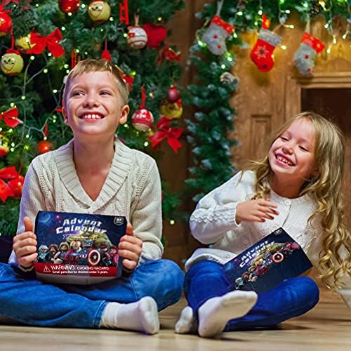 Zhangpu Advent Calendar 2022, 24pc Superhero Figures Figurines, Christmas Holiday Advent Calendar Xmas Surprise Gift for Boys Kids Girls Teens