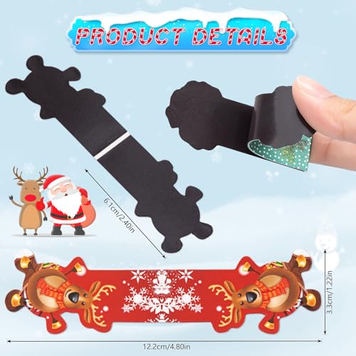 JSRQT 30 Pack Christmas Magnetic Bookmarks Book Marks for Students Lovers Gifts Xmas Assorted Clip Cartoon Festive Seasonal Page Markers - Image 3