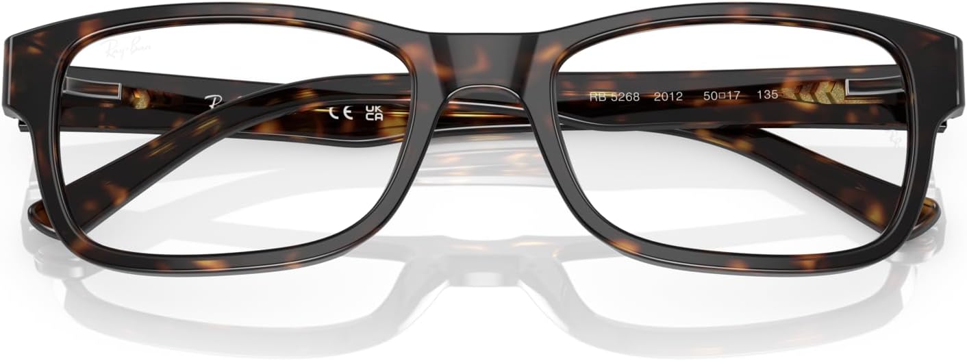 Ray-Ban Rx5268 Rectangular Prescription Eyeglass Frames Havana/Demo Lens 55 Millimeters image 5 of 5 B0CCPP6MN7