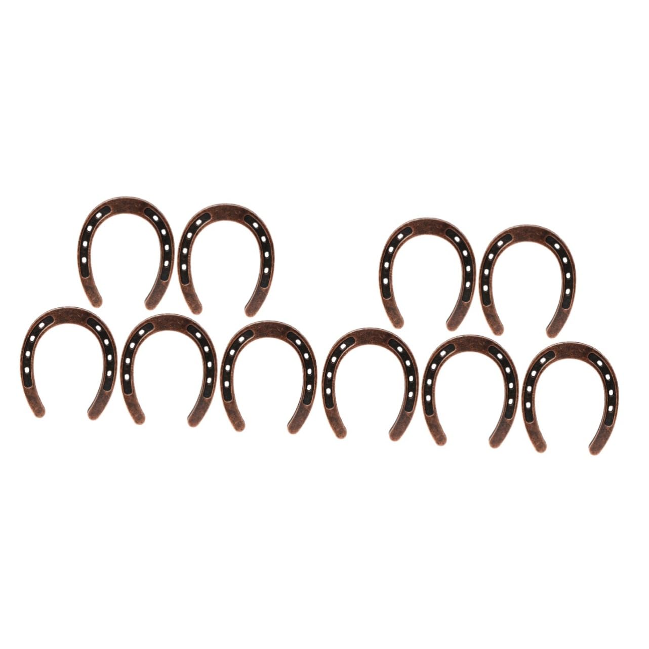 DECHOUS 2sets Zinc Alloy Horseshoe Sculpture Horseshoe for Celebration Wall Hanging Decor 5pcs*2