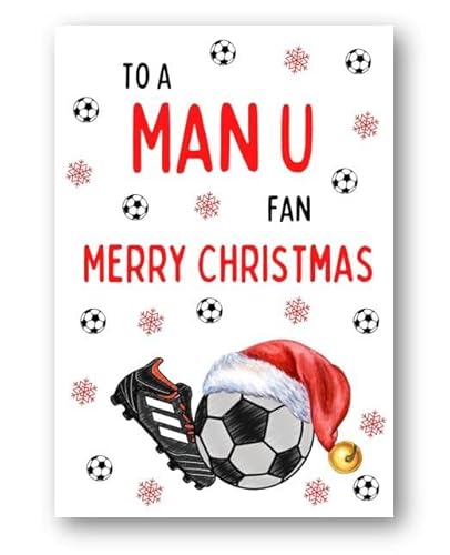 Second Ave Manchester United Football Fan Adult Children's Kids Christmas Xmas Holiday Festive Greetings Card