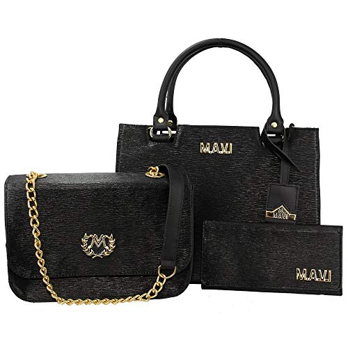 Kit 2 Bolsas Femininas Bau Castelo e Balada + Carteira Preta