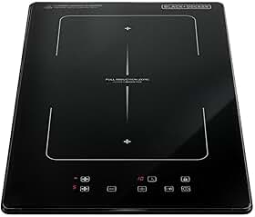 BLACK+DECKER Cooktop de Indução 2 Bocas Full Zone e Função Power Booster - Zona de Indução Expandida, Display Digital, Tampo em Vidro Cerâmico e Trava de Segurança 220V 3500W