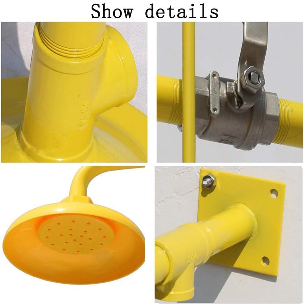 Station de lavage oculaire pour douche, Douche oculaire et douche d'urgence murale en acier inoxydable 304 for laboratoires industries