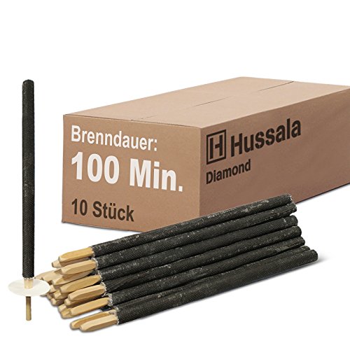 Preisvergleich Produktbild Hussala - Diamond Wachsfackeln Brennzeit 100 min Garten-Fackeln [10 Stück]