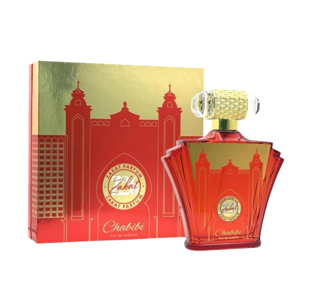 Zakat Z26 Chabibi Eau de Parfum, Red Glass Bottle, Luxury Middle Eastern Fragrance