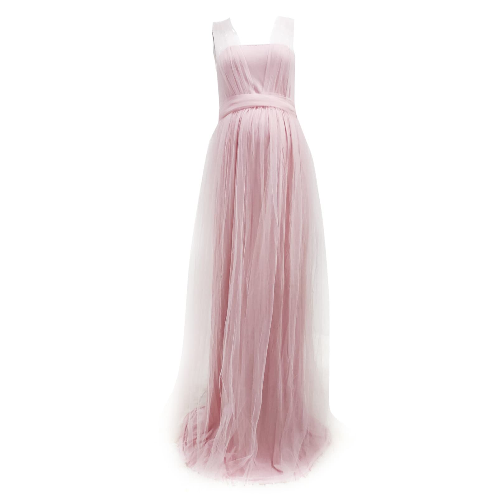 Robe Tulle Grossesse Dentelle Shooting Photo sans Manches Col V Robe Maternité Fête Soirée Cérémonie Photographie Maxi Robe Grossesse Chic Et Elegant Pas Cher Mariage