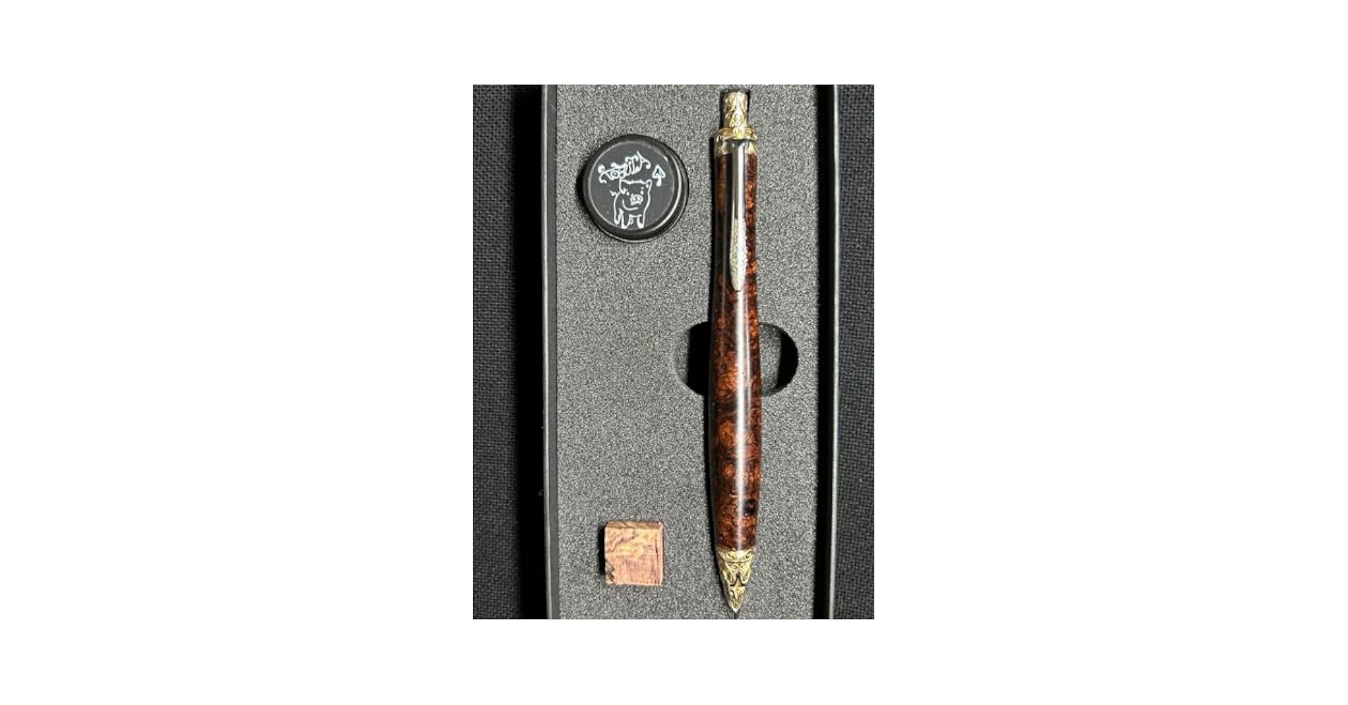 未使用　こぶた工房　黒壇瘤　レジンウッド　シャープ0.5　ゴールド金具 未使用 こぶた工房 黒壇瘤 レジンウッド シャープ0.5 ゴールド