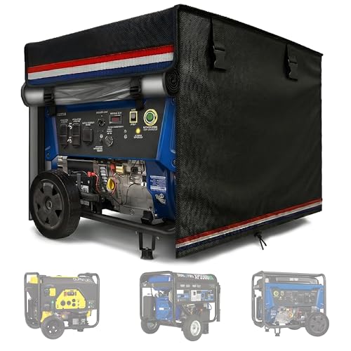 WOGUINC Generator Cover, 32x24x24 Inch 900D+210D Waterproof Generator Enclosure with Ventilation...