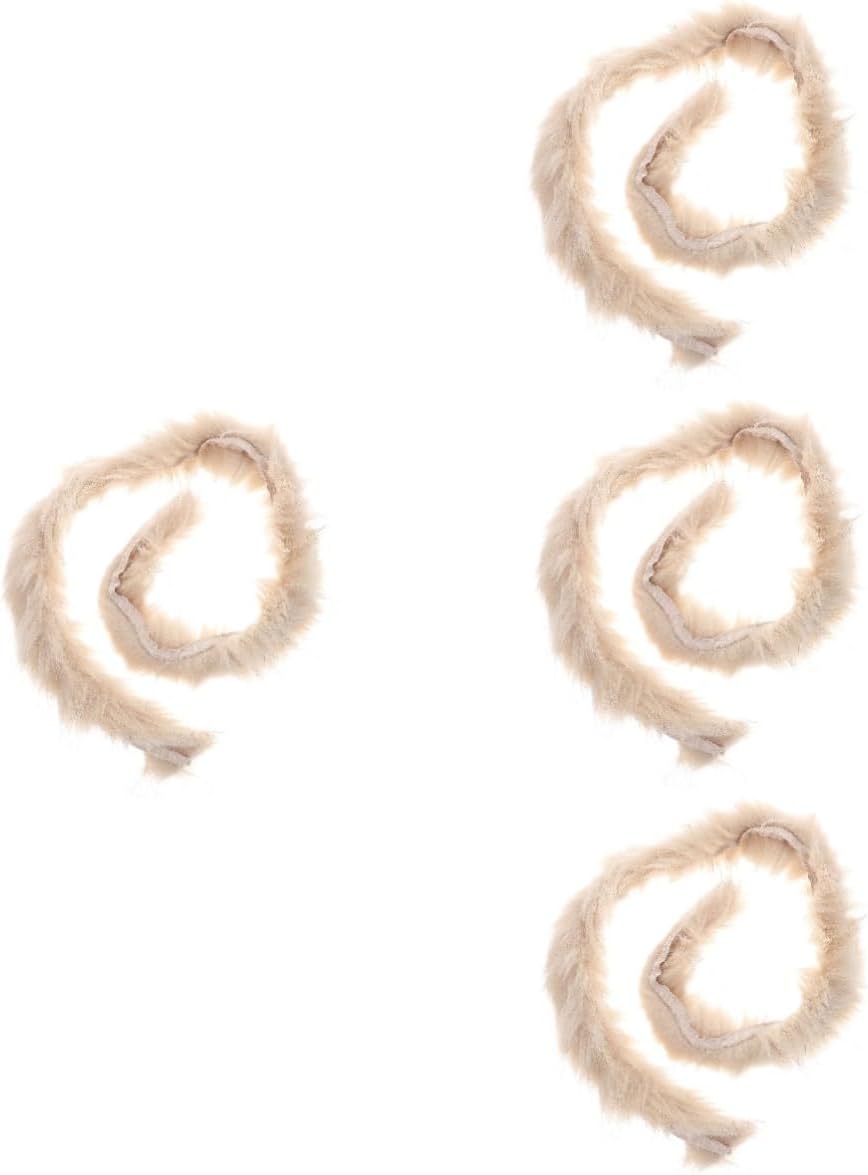 LIFKOME 4pcs Fur Boa Women Costume Accessory for Halloween Christmas Wedding Parties