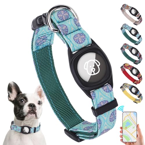 Collier Airtag pour chien chic et confortable support durable vert S