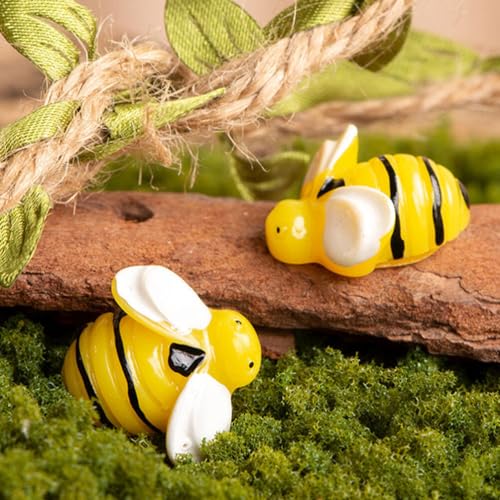 TOYANDONA Pequenas Abelhas De Resina 25 Peças Pequenas Abelhas Artesanais Mini Resina Bumble Bee Enf