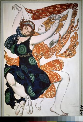 Lienzo decorativo del ballet Narcisse de Leon Bakst para decoración de interiores
