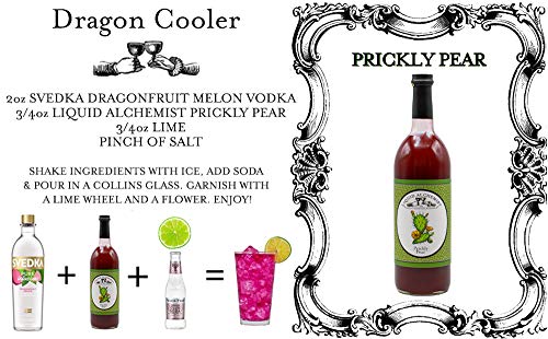 image for Liquid Alchemist Prickly Pear Cocktail Syrup, Drink Mixer, Soda Syrup 