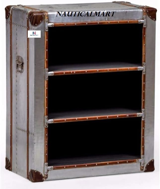 Nautical-Mart Aviator Aluminium Shelf Unit Home Office Furniture