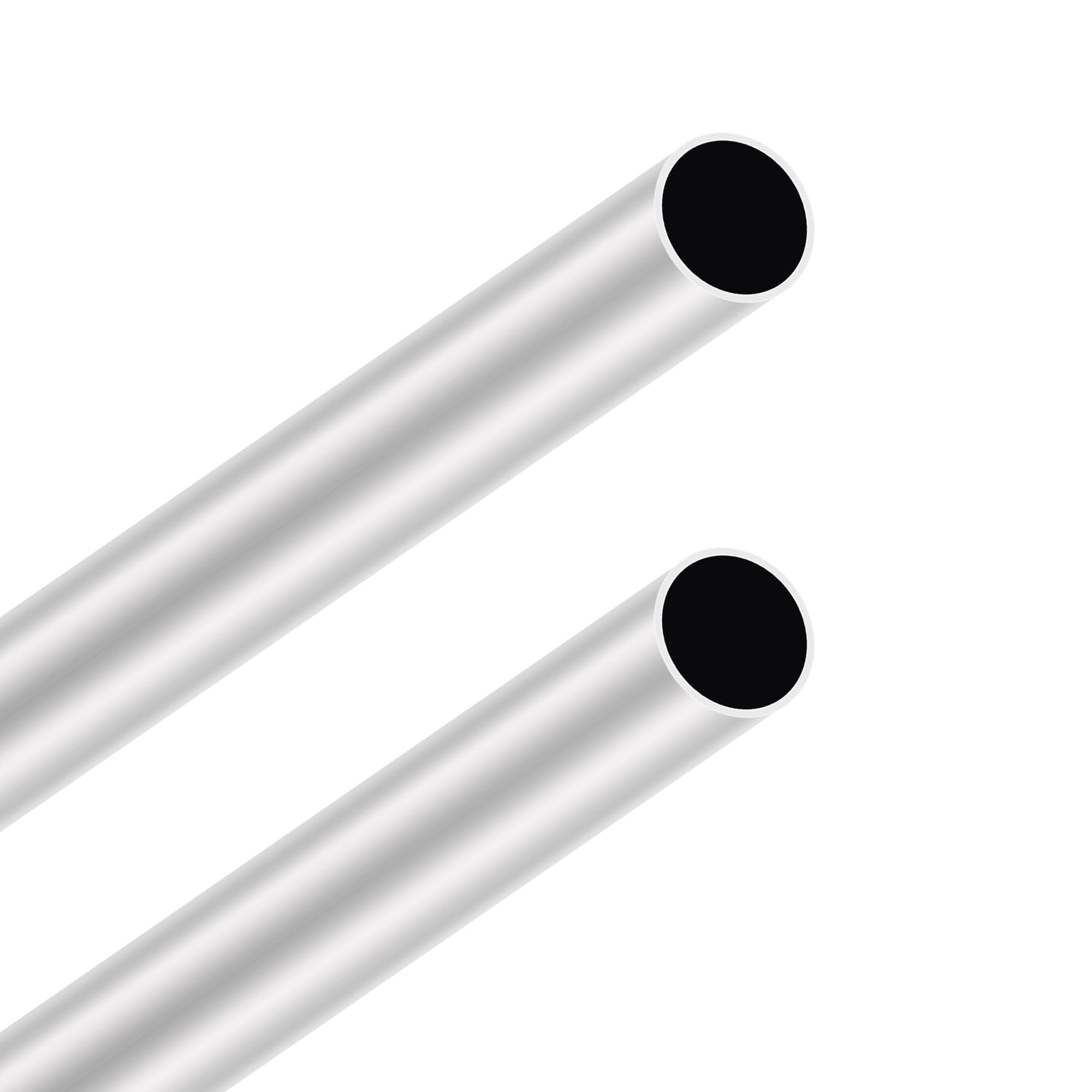 Lavmhab Silver 6063 Aluminum Tube 26Mm Od X 1.0Mm Wall Thickness 300Mm Length, Aluminum Round Tubing Seamless Straight Pipes (2Pcs)