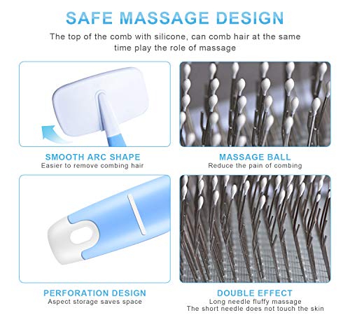 Wosente-Haustier-Katze-und-Hund-Fellpflege-Buerste-Sanft-Effektiv-Fellpflege-Buerste-Reinigen-Verknotetes-Haar-Fuer-Alle-Haustiergroessen-Haustier-Grooming-Tools