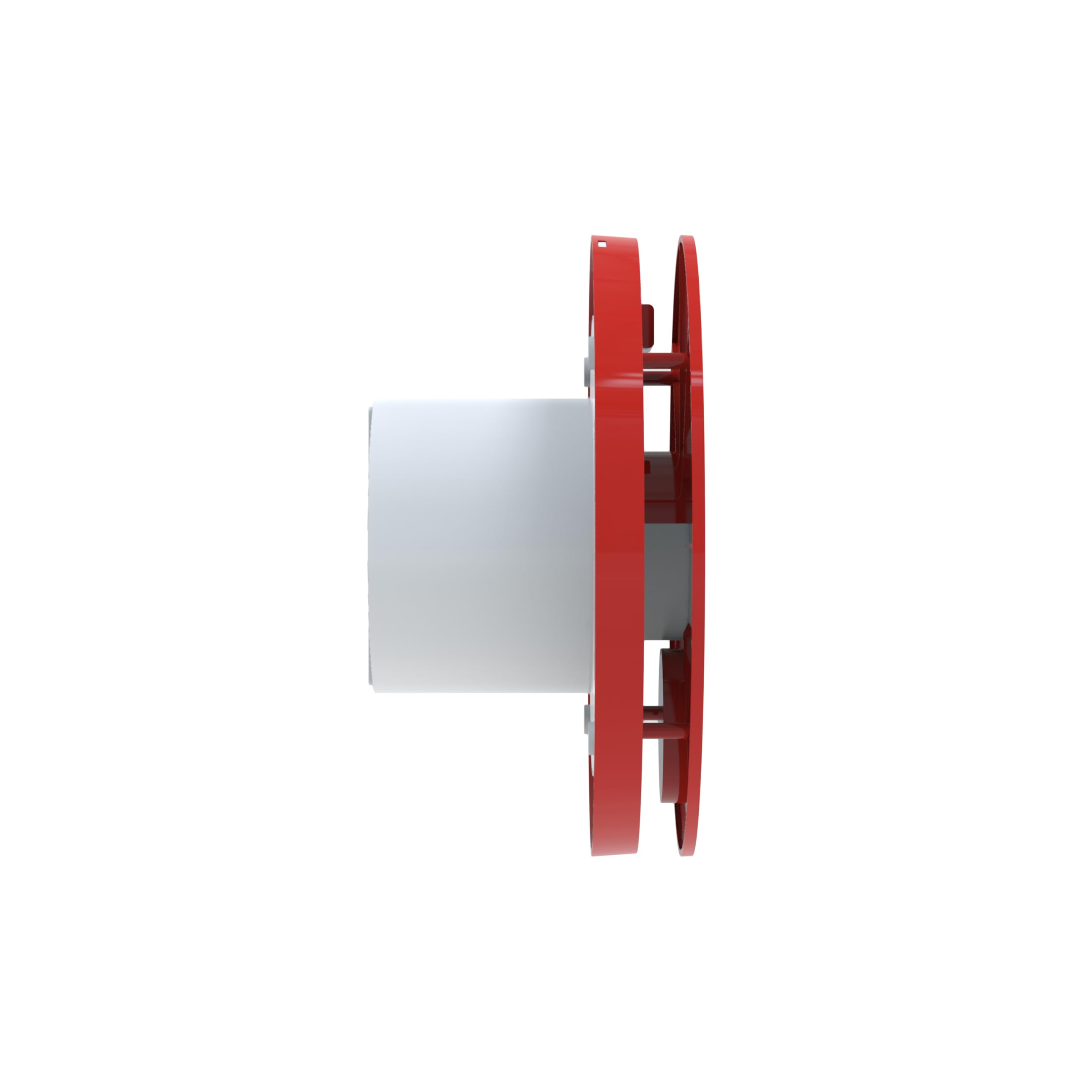 plikc Wifi-Wandventilator mit axialer Absaugung Serie Ario W – Stromversorgung 230 V AC – 100 % Made in Italy (Rot, Bohrung Ø98)