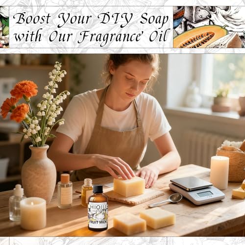 Image of HIQILI Fruit Milk Fragrance Oil for Soap Making & Body Product - 1 Fl Oz