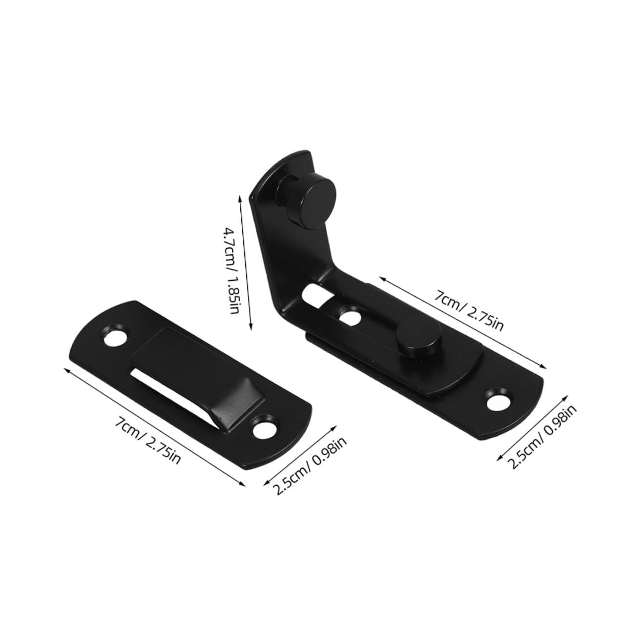 CHILDWEET Cabinet Supplies 2pcs Replaceable Hasp Lock Sturdy Carbon Steel Wear-Resistant Window Lock Simple to Assemble