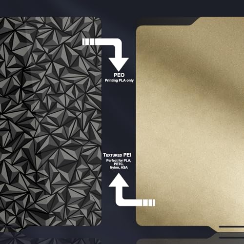 Twotrees Double Sided PEO+PEI Printing Plate Spring Steel 257x257mm, PEO+PEI Spring Steel Printing Bed Plate for BambuLab X1 3D Printer